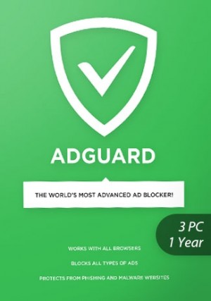 Adguard - 3 PCs - 1 Year